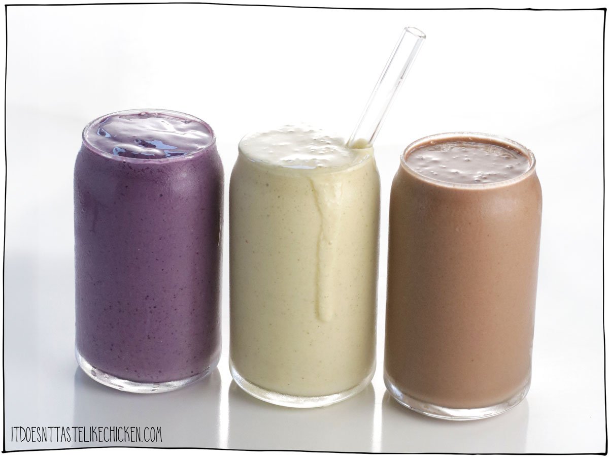 This delicious and healthy Classic Vegan Protein Smoothie recipe requires just 3 - 4 simple ingredients and a few minutes to prepare. This formula lets you choose exactly how you want to make your smoothie with fruit, plant milk, and protein of your choice. Choose between using protein powder or one of the many no-protein powder options provided! Make a perfect protein-rich smoothie every time!