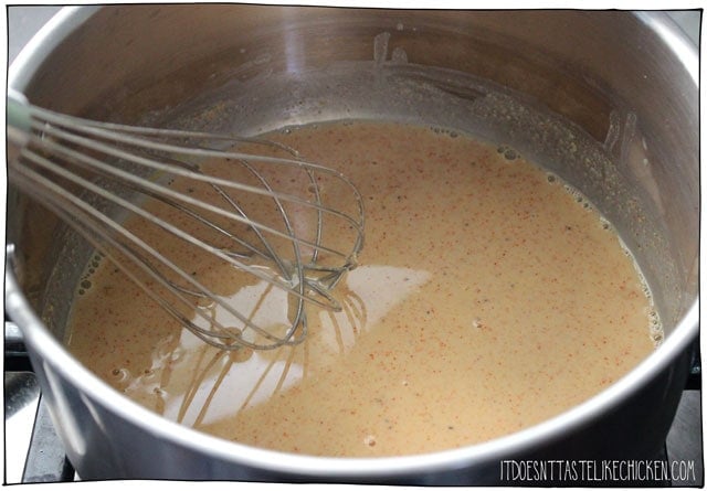 Homemade Vegan Mac & Cheese Powder! Add the ingredients to a jar and shake for shelf stable DIY boxed mac and cheese. This instant powder makes a creamy, cheesy, and super yummy vegan mac and cheese. Dairy-free, gluten-free, nut free, soy free, and whole food plant-based! #itdoesnttastelikechicken #veganrecipes #dairyfree #macandcheese