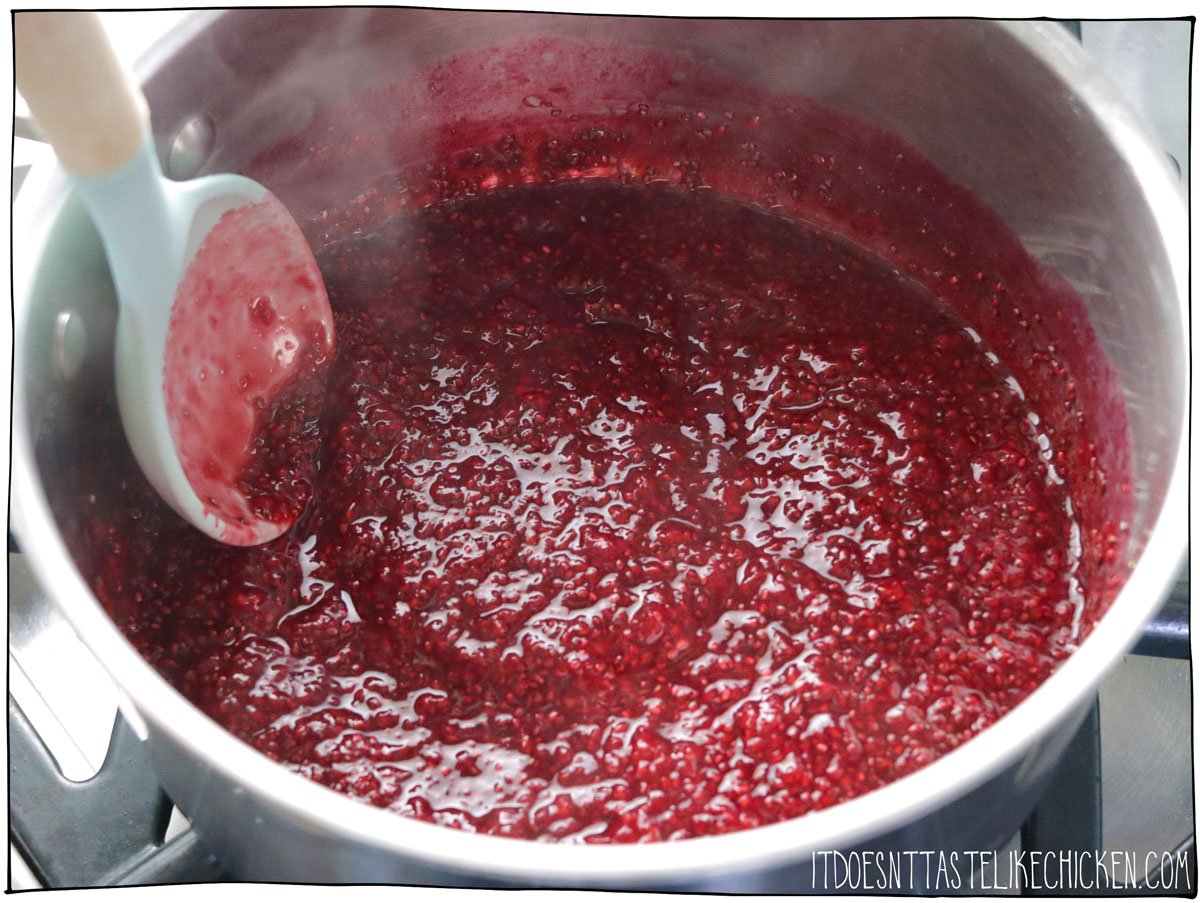 Next, stir in the chia seeds. Add sweetener to taste, using either maple syrup or agave. Some fruits might be sweet enough on their own and not require any added sweetener, so taste the mixture and adjust the sweetness accordingly. Mix in lemon juice and lemon zest, if you like a bit of extra zing.