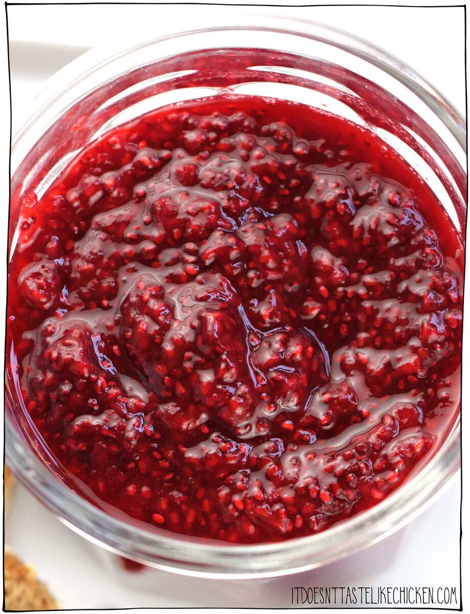 This Easy Chia Jam recipe takes just 10 minutes to make, uses only 5 ingredients, and is super healthy! Store-bought jam is loaded with sugar, but my homemade chia seed jam is thickened with chia seeds (instead of sugar), and is sweetened with just a touch of maple syrup or agave (which is totally optional)! Choose your favorite fruit and make a batch of homemade jam - you will never buy the store-bought stuff again!