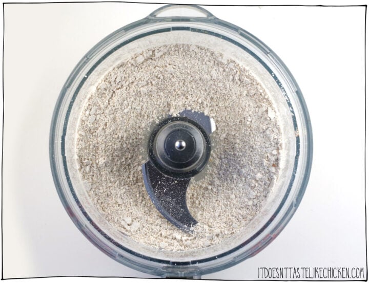Grind up the oats to make homemade oat flour