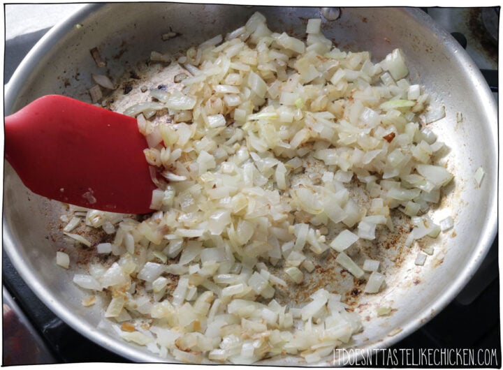Saute onions and garlic