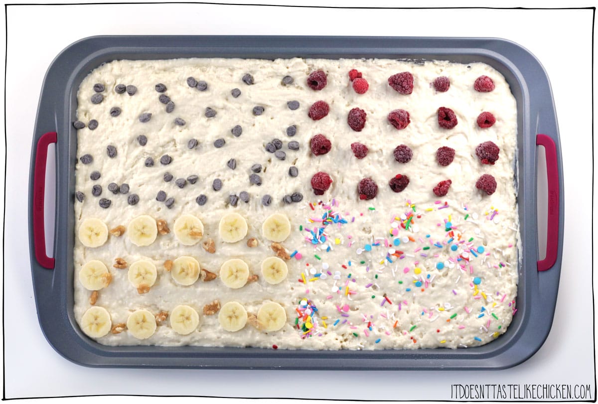 Optionally you can decorate with any toppings you like. 