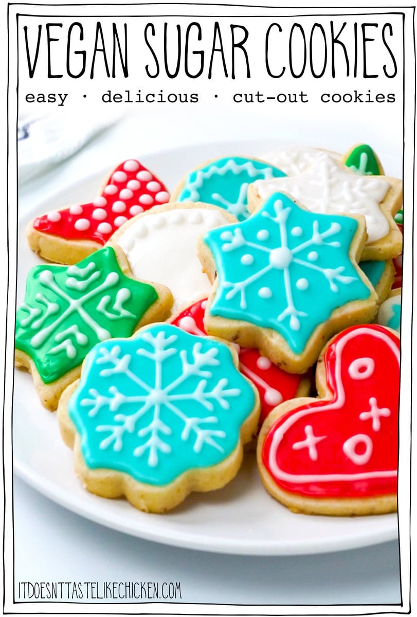 Soft, buttery, and and oh-so-delicious—these Easy Vegan Sugar Cookies are a long time fan-favorite recipe. With simple ingredients, this classic sugar cookie dough creates the best cookies for cut-out shapes that hold perfectly in the oven. Whether you're making Christmas cookies for decorating or just craving a sweet treat, this recipe will become your go-to for every occasion.