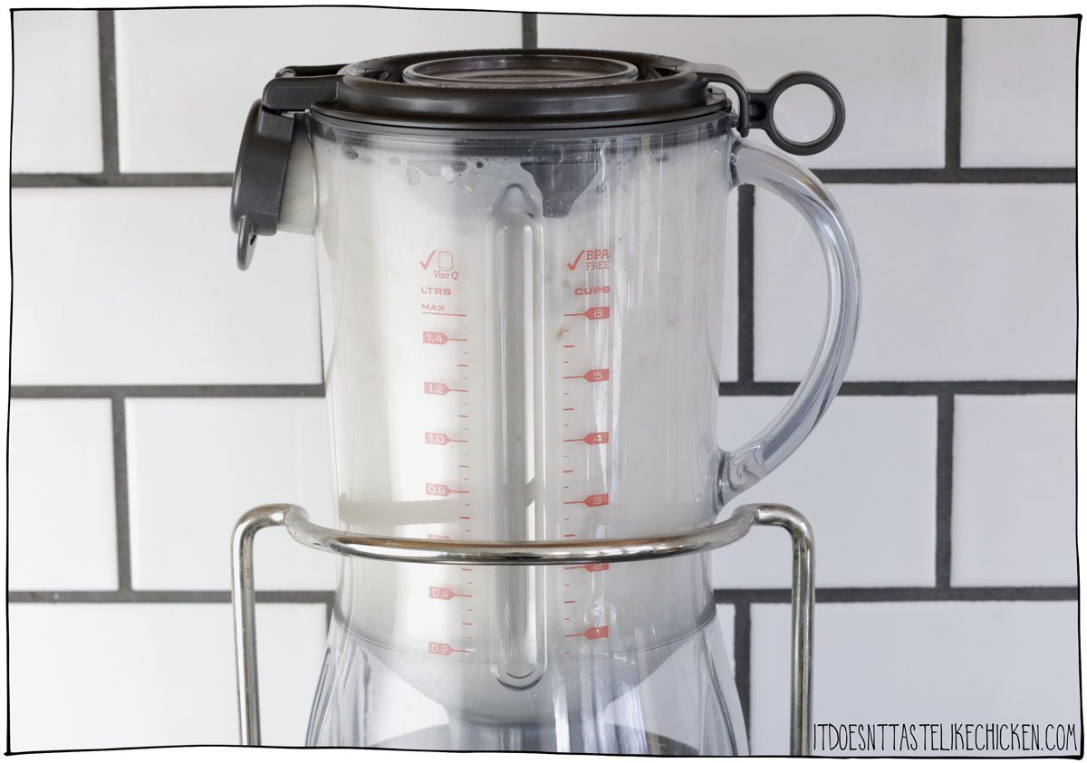 Blend all the ingredients to make the oat milk