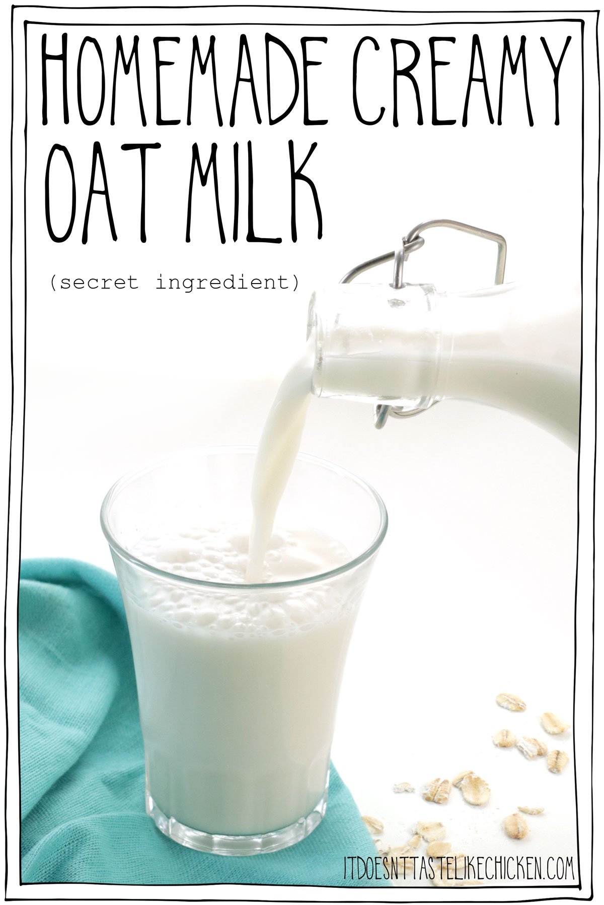 Oat milk is all the rage but purchasing the store-bought brands can be a bit pricey. So if you're trying to save a few bucks, or if you just prefer making things from scratch, try my Homemade Creamy Oat Milk (which includes a secret ingredient that makes it extra creamy)! This oat milk is so easy to make and takes just 5 minutes to whip up. Creamy dreamy goodness is just a blend away!