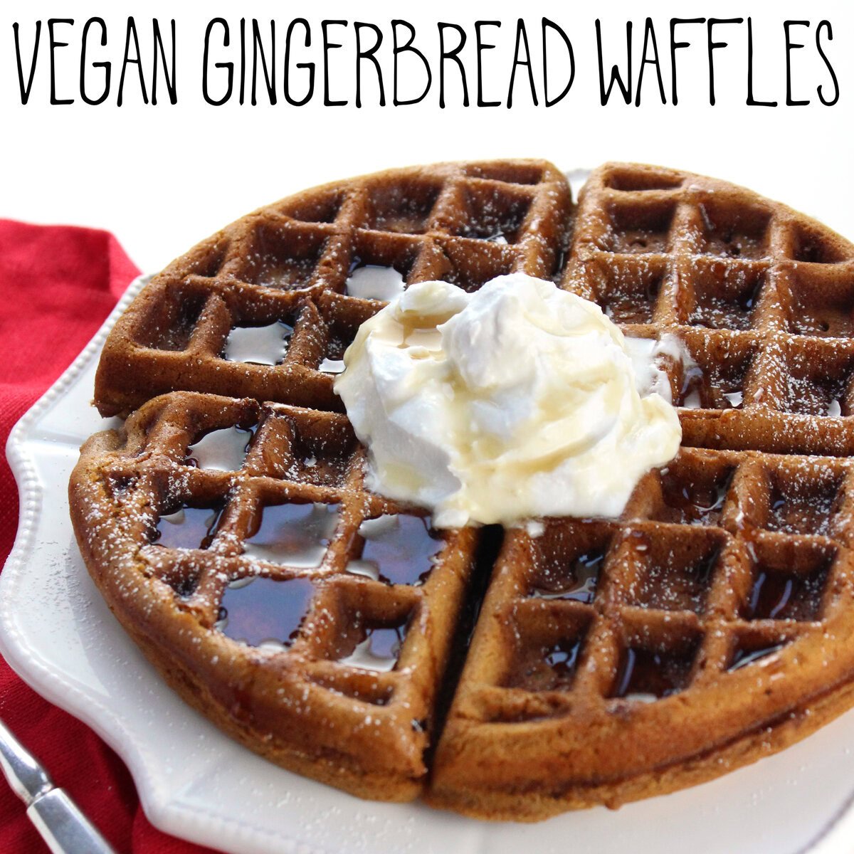 Vegan Gingerbread Waffles