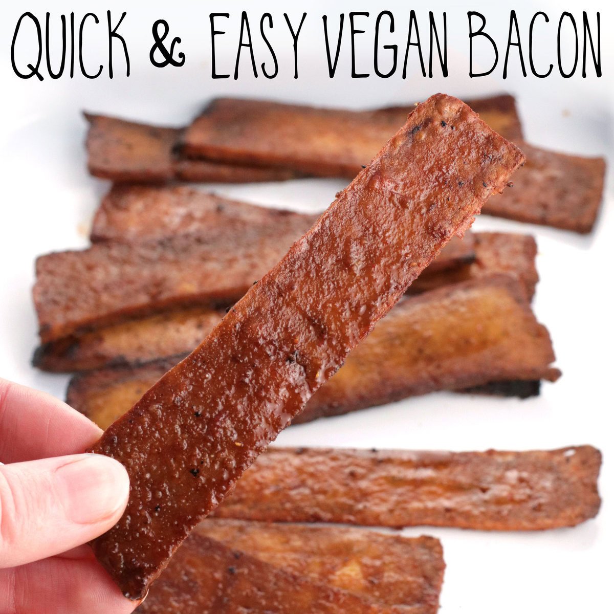 Vegan bacon is of course a must for every vegan breakfast!
