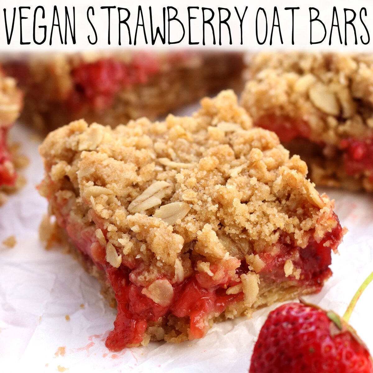 Vegan Strawberry Oat Bars
