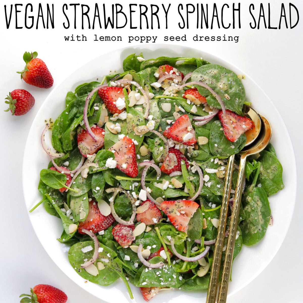Vegan Strawberry Spinach Salad