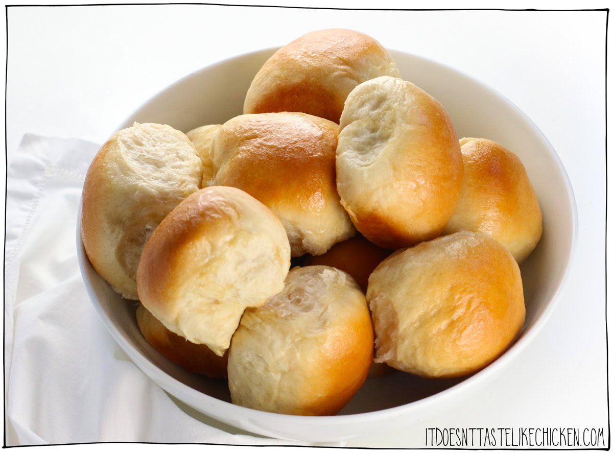 Light, fluffy, buttery, golden with just a hint of sweetness—these Soft Vegan Dinner Rolls are everything you want in a bread basket and more. Made with simple plant-based ingredients, they’re a crowd-pleaser for any occasion—from cozy weeknight dinners to festive holiday spreads. And yes, they’re so good you’ll want to eat them straight out of the pan (I speak from experience).