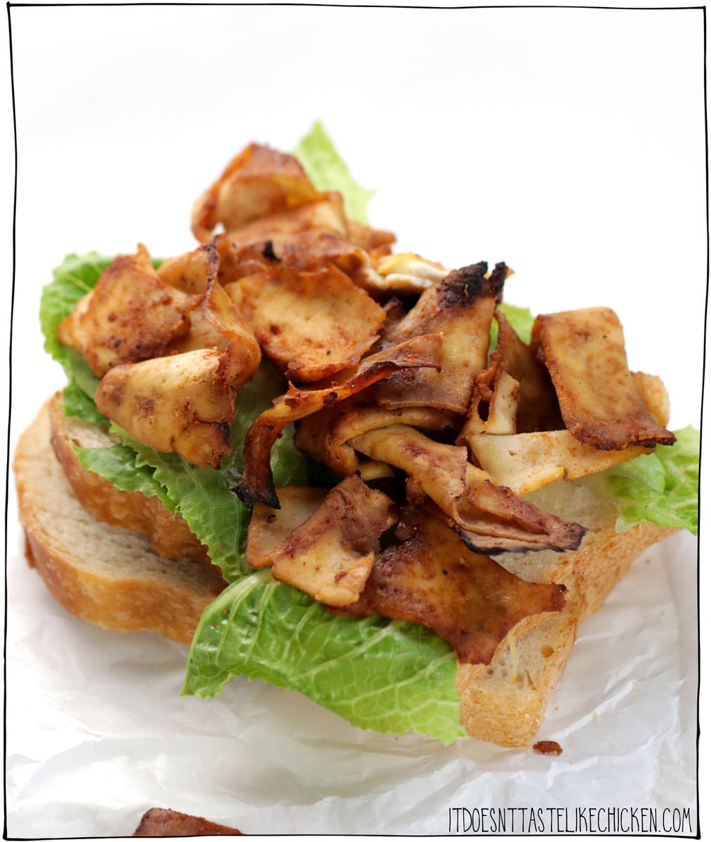 This homemade Tofu Deli Meat is chewy, crispy, smoky, and salty. It's easy to make with just 5 ingredients, and it's also oil-free and has a gluten-free option! Even tofu haters will love it!