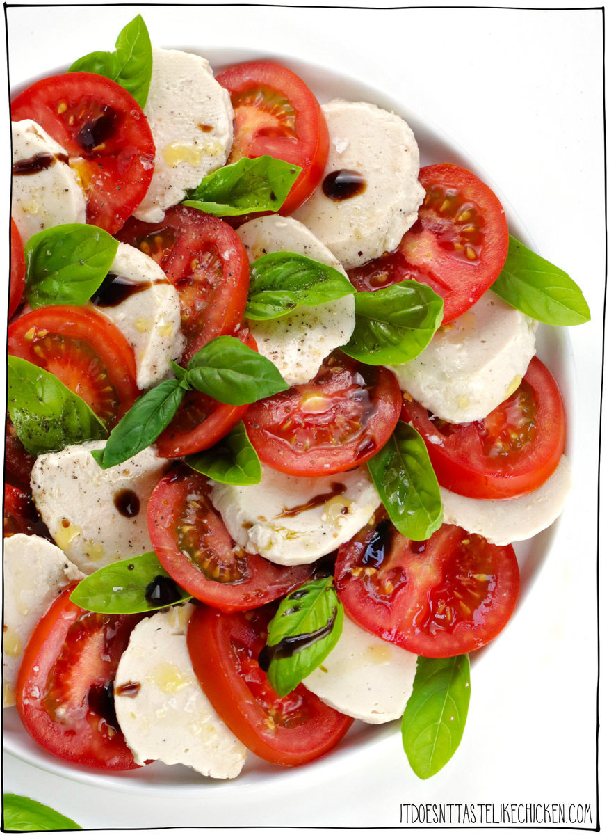 This Vegan Bocconcini recipe is deliciously creamy, has a subtle mozzarella flavor, and is easy to make! Slice these homemade mozzarella balls and serve them in a vegan Caprese salad, or enjoy them on pizza (they melt and brown beautifully), pasta, or with your favorite Italian appetizers.