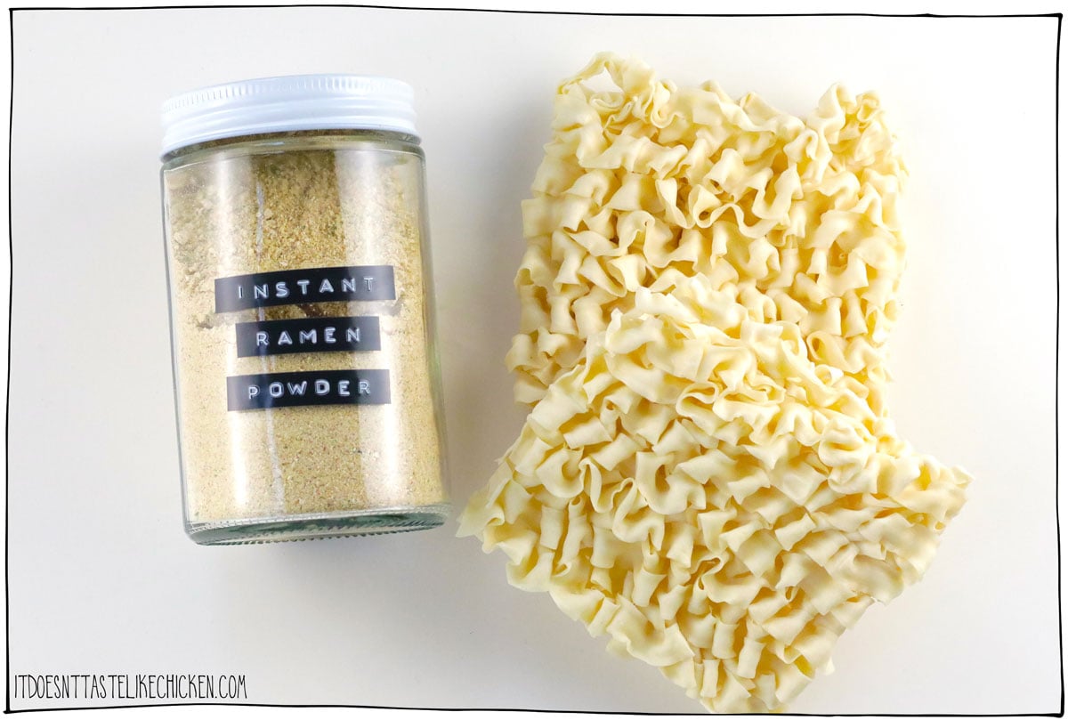 You know those little seasoning packets that come with instant ramen noodles? Well, say goodbye to those mystery ingredients and hello to a healthier, homemade version. Just 7 ingredients and 5 minutes to make, and you have your own Homemade Vegan Ramen Seasoning. Cook some noodles, stir in the seasoning, and top with your favorite veggies and you've got yourself a comforting bowl of ramen that's worlds apart from the store-bought stuff.