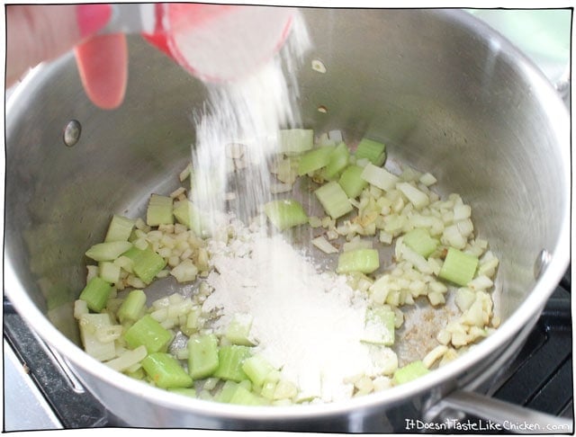 Vegan Irish Stew! Perfect for St. Patrick's Day. Hearty vegetables in a rich, earthy, thick stout beer broth. It's a stick to your ribs kinda stew! #itdoesnttastelikechicken