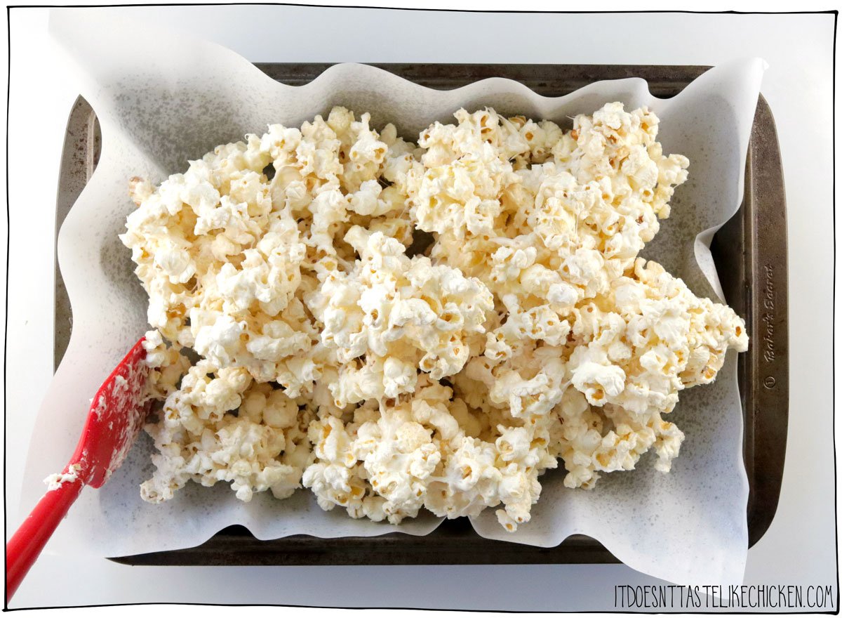 Transfer to your prepared baking sheet to cool.