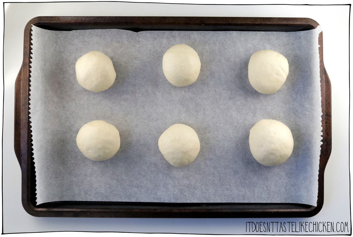 Punch the dough down and divide into 12. from into 12 balls