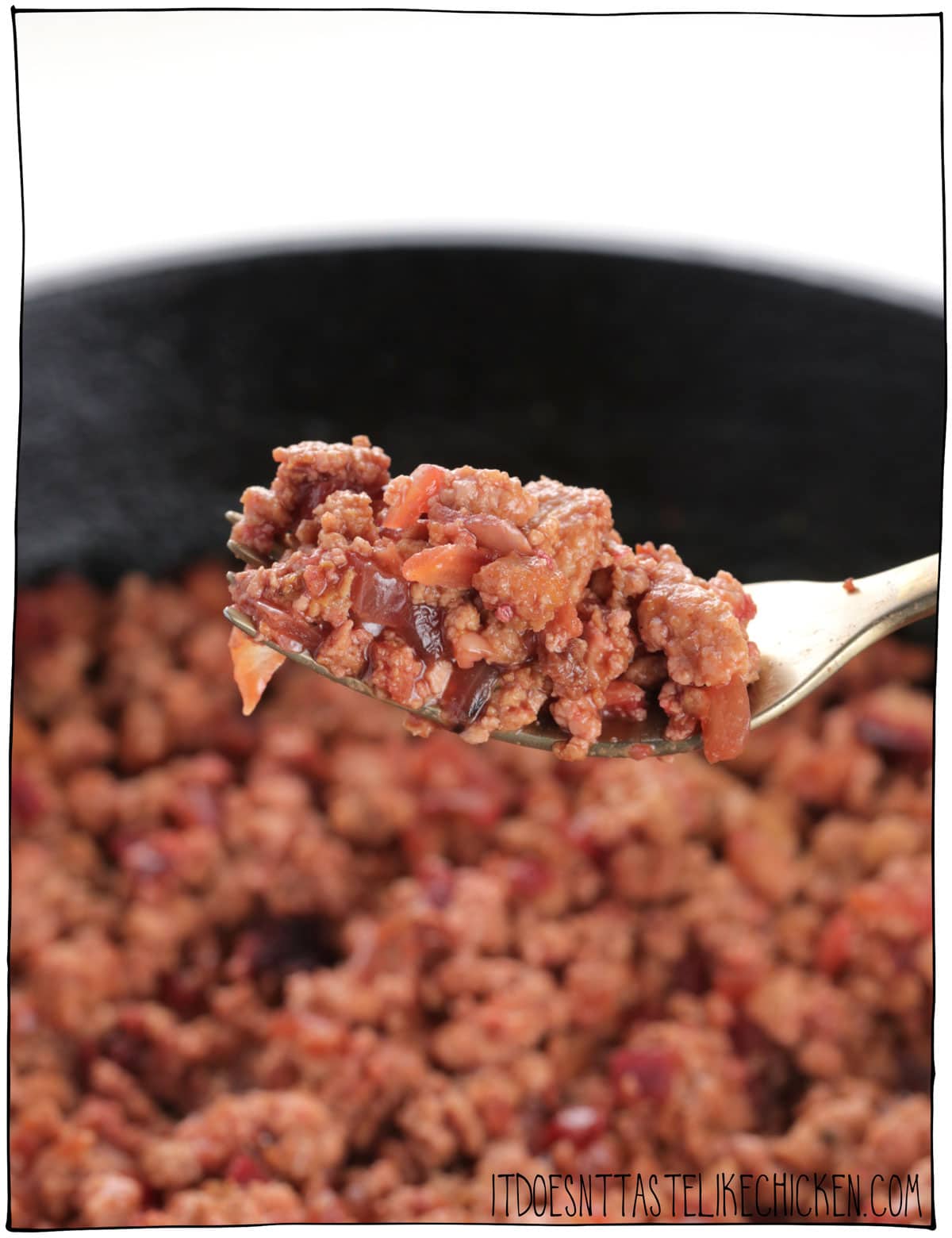 Vegan Tofu & Beet Ground (vegan ground beef)! This veggie ground is made with just a few simple ingredients that make for a chewy, juicy, meaty, totally vegan bite. Flavourful, but only lightly seasoned so you can use it anywhere where you would have used ground beef. Lasagna, pasta, burritos, tacos, sloppy joes, nachos, soups, shepherds pie... the options are endless! Make ahead of time, and store in the fridge or freezer for later so you have it on hand. #itdoesnttastelikechicken #veganrecipes